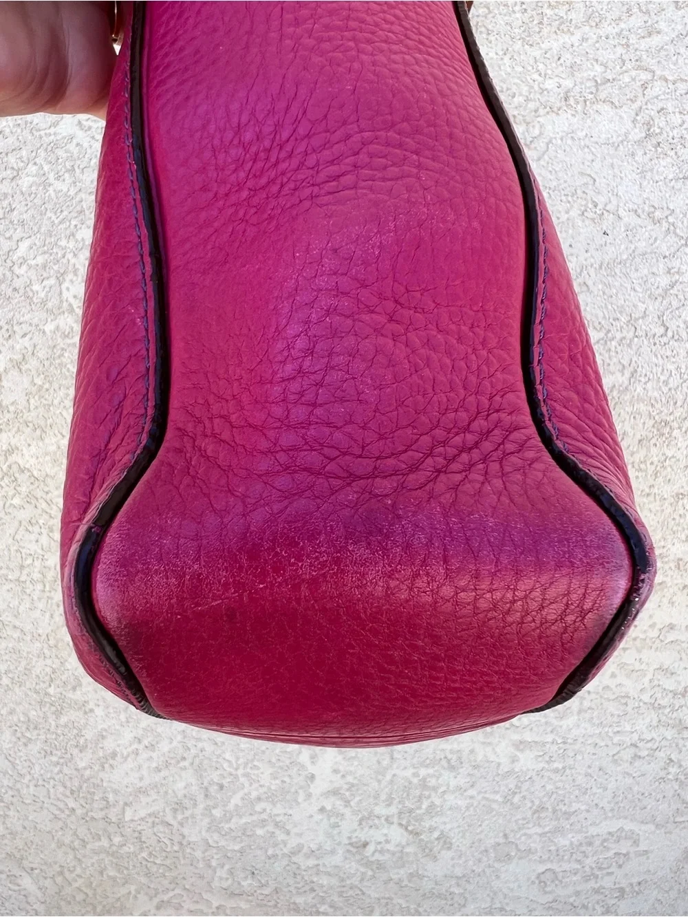 Vintage COACH Chelsea Dark Pink Leather Tote Bag 2005